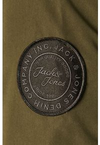 Jack & Jones - Parka. Okazja: na co dzień. Kolor: zielony. Materiał: materiał, futro. Wzór: gładki. Styl: casual #5