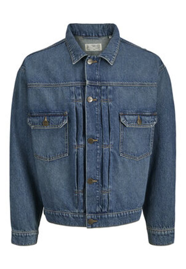 Jack & Jones Kurtka jeansowa Miles 12283761 Niebieski Regular Fit. Kolor: niebieski. Materiał: bawełna