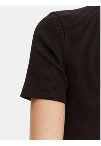 Lacoste Sukienka codzienna EF9622 Czarny Slim Fit. Okazja: na co dzień. Kolor: czarny. Materiał: bawełna. Typ sukienki: proste. Styl: casual #3