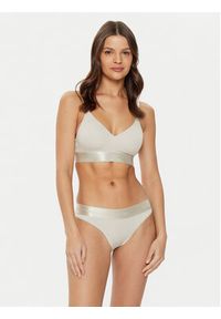 Calvin Klein Underwear Biustonosz bezfiszbinowy 000QF7993E Beżowy. Kolor: beżowy. Materiał: bawełna