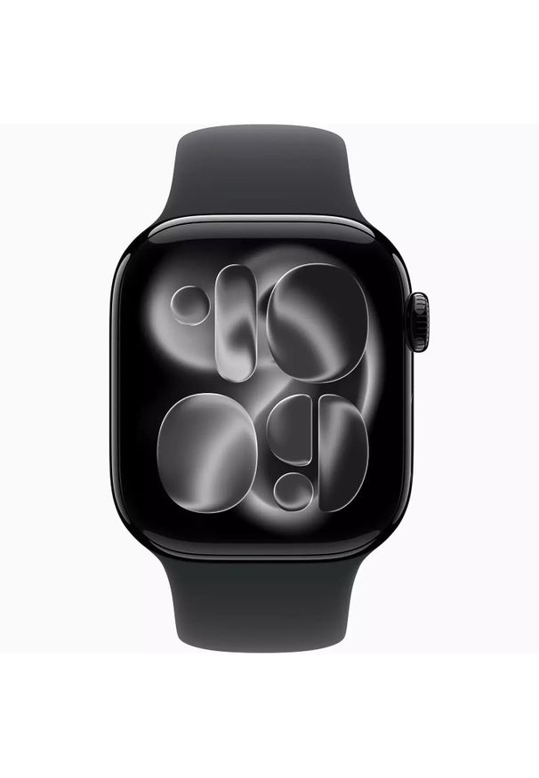 APPLE - Zegarek Apple Watch Series 11 GPS + Cellular 46mm Jet Black Aluminium Case with Black Sport Band - M/L. Styl: sportowy