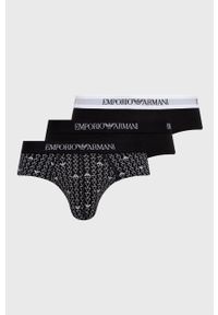 Emporio Armani Underwear slipy bawełniane (3-pack) kolor czarny. Kolor: czarny. Materiał: bawełna #1