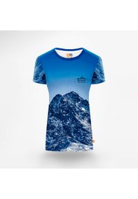 POWER CANVAS - Koszulka sportowa Power Canvas - Świnica, w góry i na trening damska. Kolor: wielokolorowy, niebieski, szary. Sport: fitness, wspinaczka