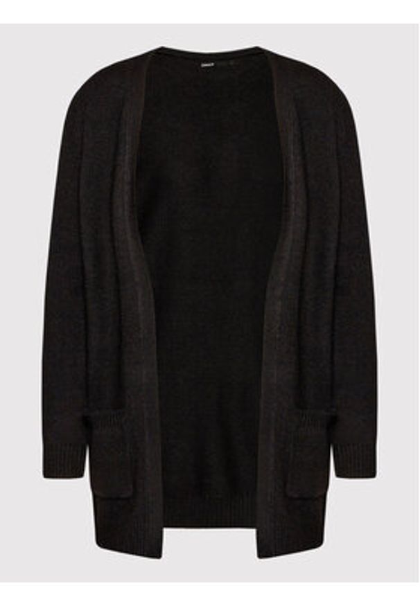 only - ONLY Kardigan Lesly 15174274 Czarny Regular Fit. Kolor: czarny. Materiał: wiskoza