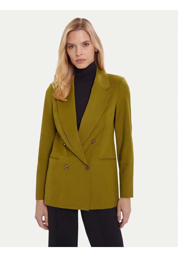 United Colors of Benetton - United Colors Of Benetton Marynarka 2YVXDW03A Zielony Regular Fit. Kolor: zielony. Materiał: syntetyk