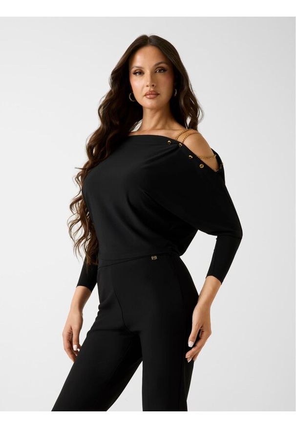 Marciano Guess Bluzka 6RGP05 6257A Czarny Regular Fit. Kolor: czarny. Materiał: syntetyk