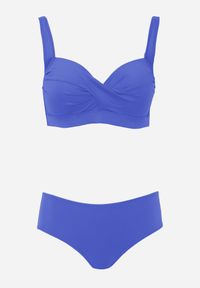 Born2be - Niebieskie Bikini Dwuczęściowe Zabudowane na Grubych Ramiączkach z Regulacją Aroaete. Kolekcja: plus size. Kolor: niebieski. Długość: krótkie #4