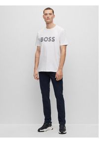 BOSS - Boss Spodnie materiałowe 50487561 Granatowy Slim Fit. Kolor: niebieski. Materiał: materiał #4