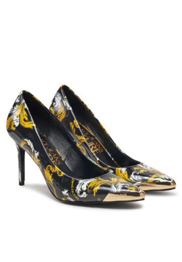 Versace Jeans Couture Szpilki 78VA3S50 Czarny. Kolor: czarny. Materiał: skóra. Obcas: na szpilce