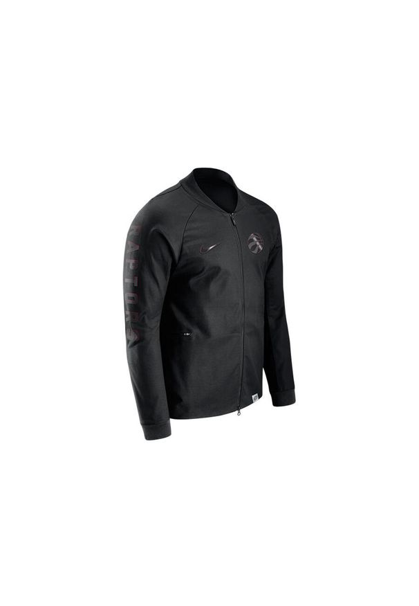 Nike - Kurtka męska nike nba toronto raptors vrsty black. Kolor: czarny. Materiał: bawełna, elastan. Sport: bieganie
