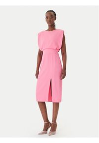 Rinascimento Sukienka koktajlowa CFC0127570003 Różowy Slim Fit. Kolor: różowy. Materiał: syntetyk. Styl: wizytowy #1