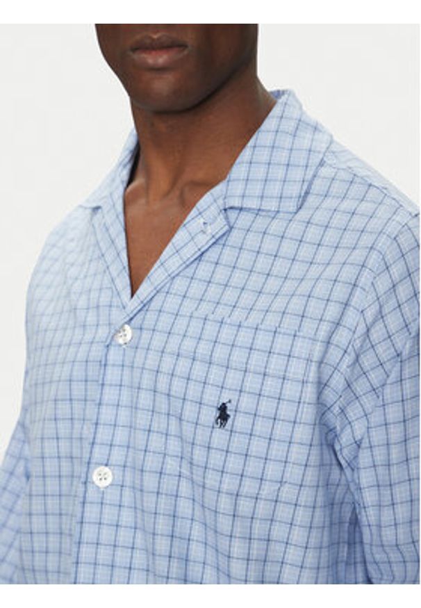 Polo Ralph Lauren Piżama 714899627011 Błękitny Regular Fit. Kolor: niebieski. Materiał: bawełna