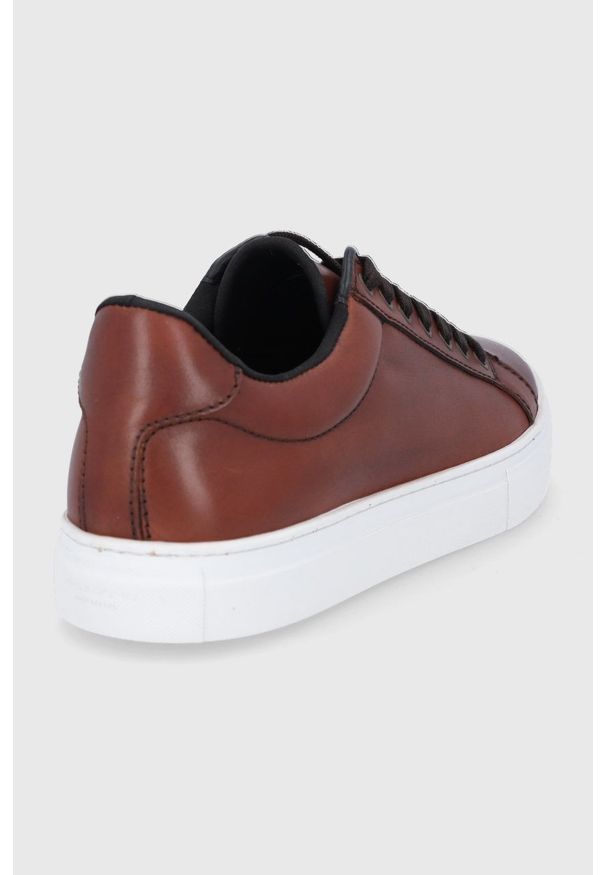 vagabond - Vagabond buty skórzane PAUL 2.0 kolor brązowy. Nosek buta: okrągły. Zapięcie: sznurówki. Kolor: brązowy. Materiał: skóra. Obcas: na obcasie. Wysokość obcasa: niski