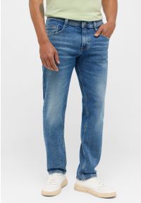 Mustang - Męskie Spodnie Jeansowe MUSTANG Denver Straight Denim Blue 1014878 5000 784