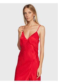 TwinSet - TWINSET Sukienka wieczorowa 222TT2124 Czerwony Regular Fit. Kolor: czerwony. Materiał: wiskoza. Styl: wizytowy #4