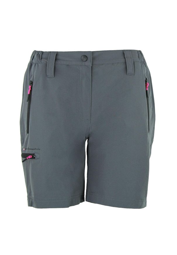 PEAK MOUNTAIN - Szorty damskie Peak Mountain. Kolor: szary. Sport: turystyka piesza