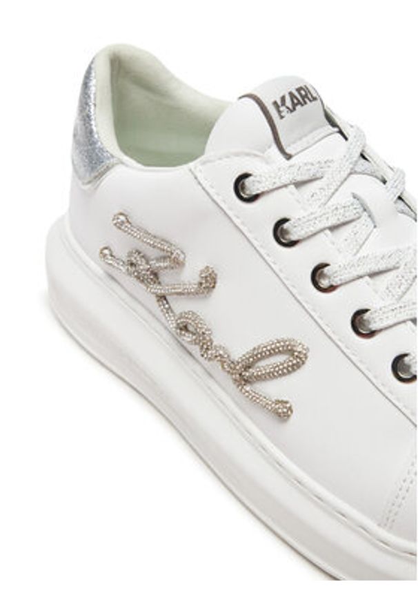 Karl Lagerfeld - KARL LAGERFELD Sneakersy Kapri KL62511G Biały. Kolor: biały. Materiał: skóra