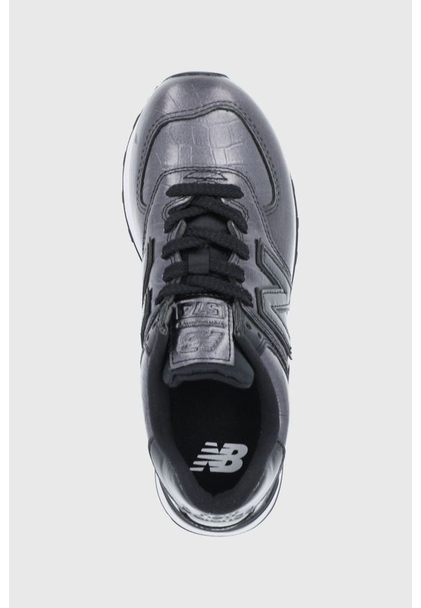 New Balance - Buty skórzane WL574PW2. Nosek buta: okrągły. Zapięcie: sznurówki. Kolor: czarny. Materiał: skóra. Model: New Balance 574