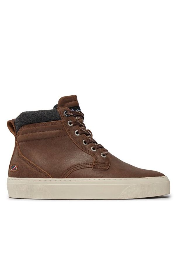 Pepe Jeans Sneakersy PMS30998 Brązowy. Kolor: brązowy. Materiał: zamsz, skóra
