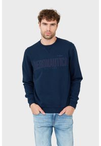 Aeronautica Militare - AERONAUTICA MILITARE Granatowa męska bluza. Kolor: niebieski