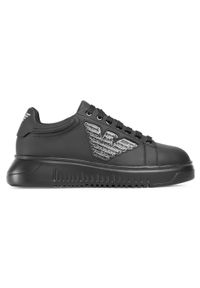 Emporio Armani - Sneakersy EMPORIO ARMANI - X3X024 XM520 K001 Black/Black. Kolor: czarny. Materiał: skóra ekologiczna. Szerokość cholewki: normalna #5