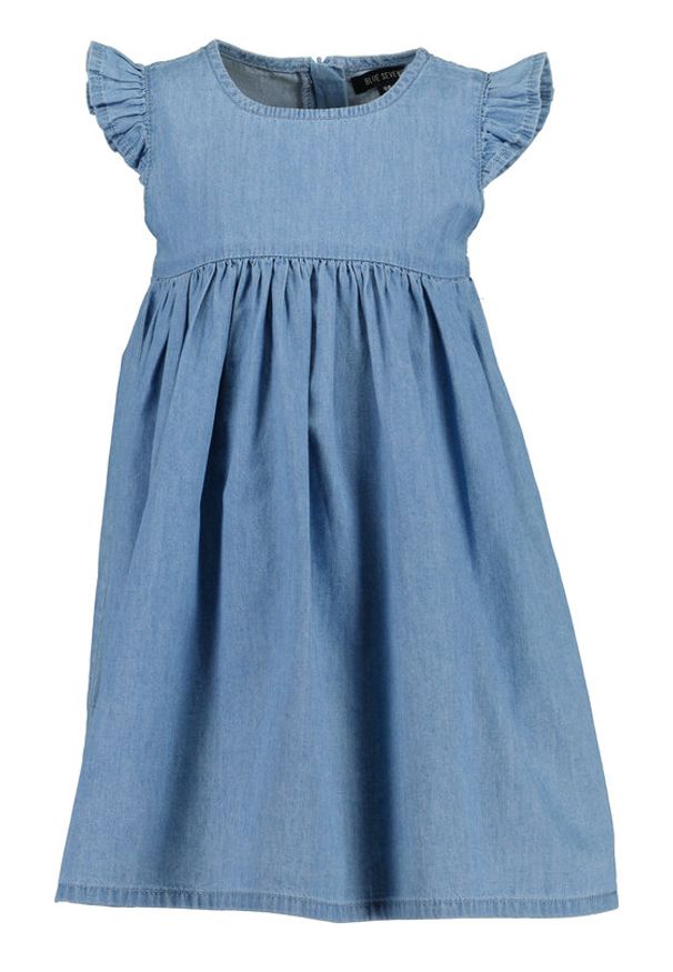 Blue Seven Sukienka codzienna 734117 X Niebieski Regular Fit. Okazja: na co dzień. Kolor: niebieski. Materiał: bawełna. Typ sukienki: proste. Styl: casual