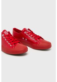 Big-Star - Big Star - Tenisówki. Nosek buta: okrągły. Kolor: czerwony. Materiał: syntetyk, materiał, skóra. Szerokość cholewki: normalna. Obcas: na obcasie. Wysokość obcasa: niski #4