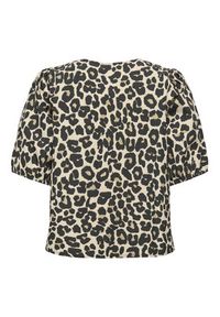 only - ONLY Bluzka Jenna 15368592 Beżowy ciemny Regular Fit. Kolor: beżowy. Materiał: bawełna #5