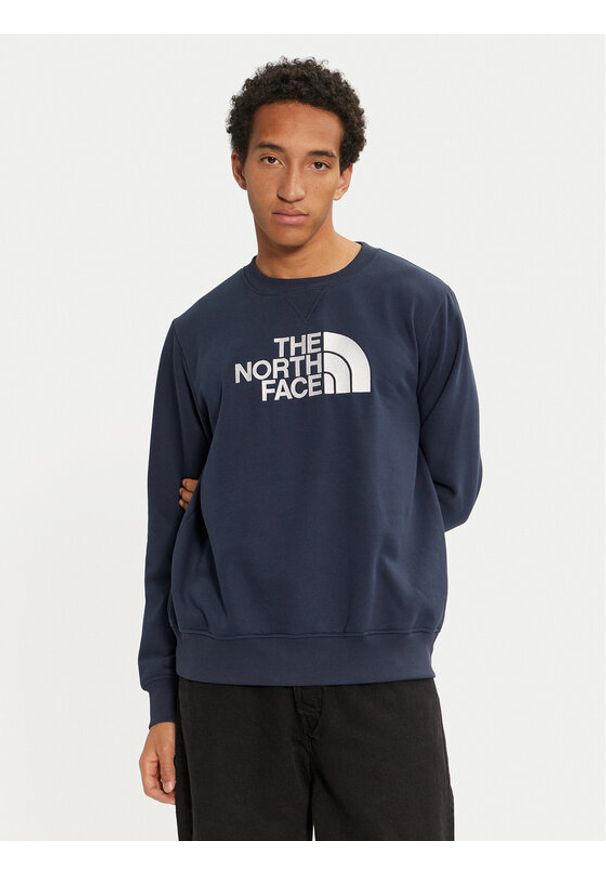 The North Face Bluza Drew Peak NF0A89EK Granatowy Regular Fit. Kolor: niebieski. Materiał: bawełna