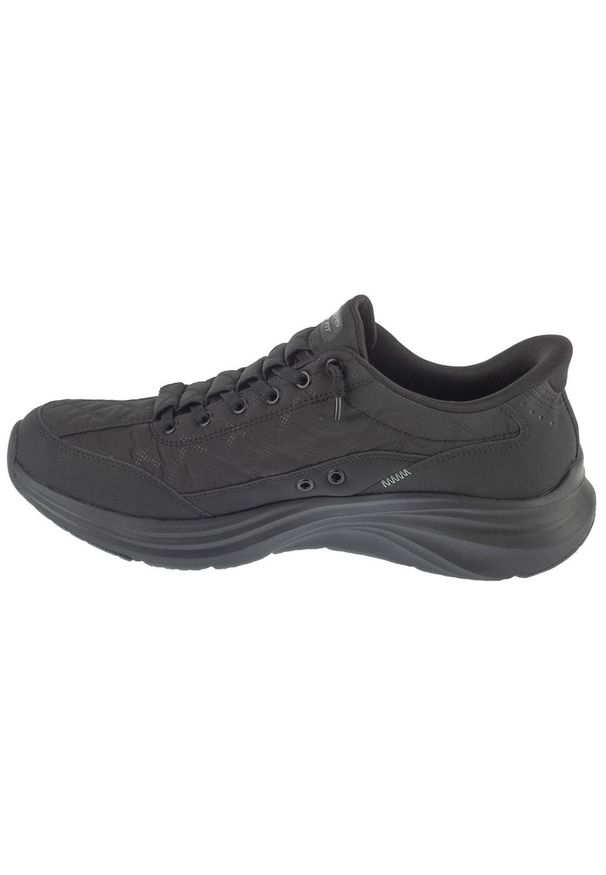 skechers - Buty sportowe Sneakersy męskie, Slip-Ins: Go Walk Now - Payton. Kolor: czarny. Sport: turystyka piesza