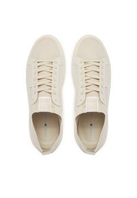 TOMMY HILFIGER - Tommy Hilfiger Sneakersy Light Cupsole Knit Seasonal FM0FM05403 Beżowy. Kolor: beżowy. Materiał: materiał