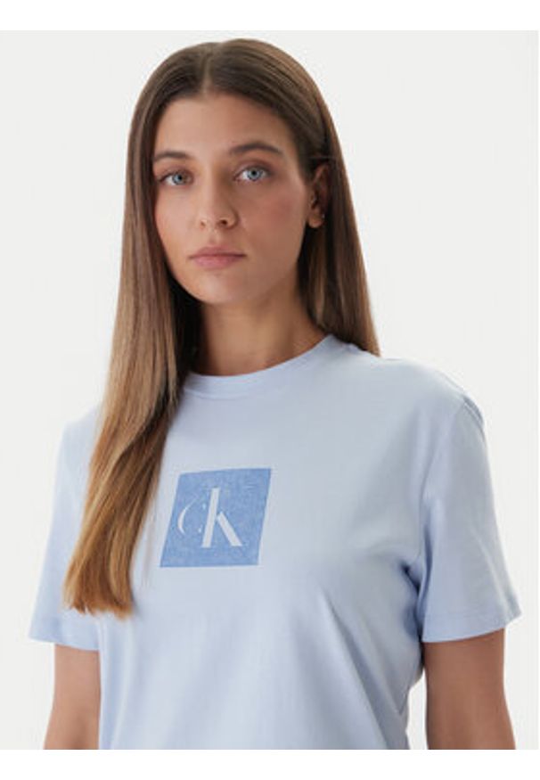 Calvin Klein Jeans T-Shirt LV047F819G Niebieski Classic Fit. Kolor: niebieski. Materiał: bawełna