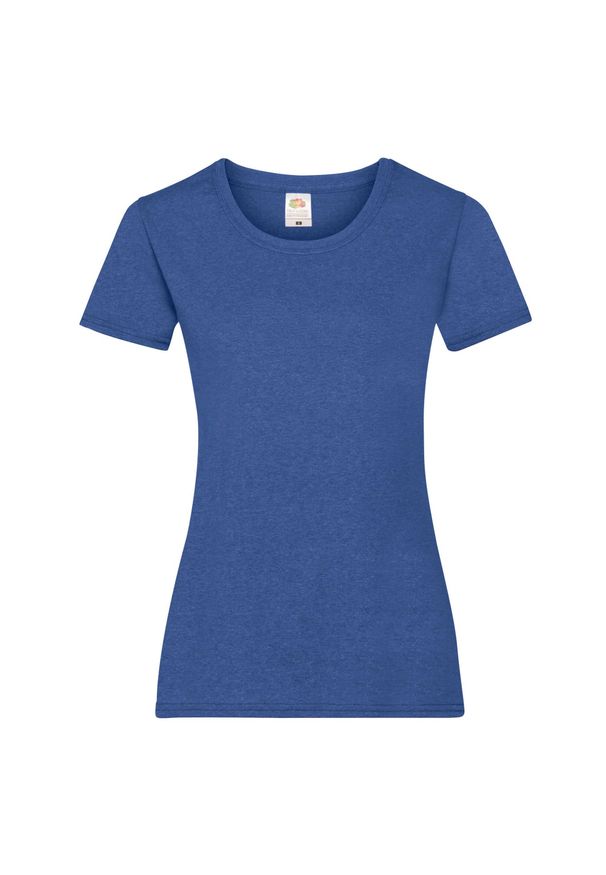 FRUIT OF THE LOOM - Koszulka Damska Valueweight. Kolor: niebieski. Sport: turystyka piesza