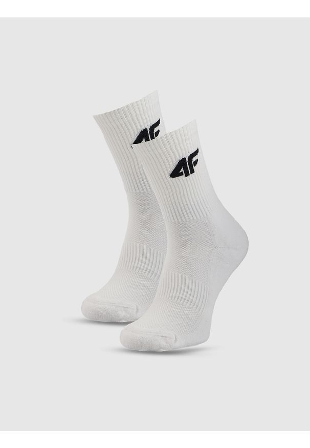 4f - 4F Skarpetki treningowe za kostkę (2-pack) uniseks - białe 39-42. Kolor: biały. Materiał: włókno, bawełna, poliamid, materiał. Sport: fitness, kolarstwo