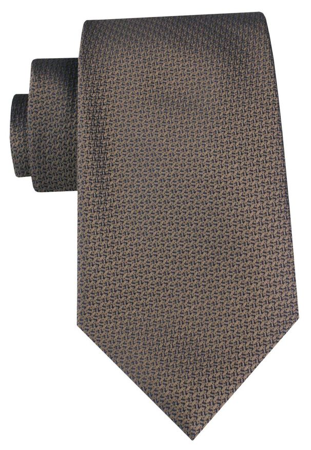 Męski Krawat - Chattier - Brązowy z Mikrowzorem. Kolor: wielokolorowy, brązowy, beżowy. Materiał: tkanina. Styl: elegancki, klasyczny, wizytowy