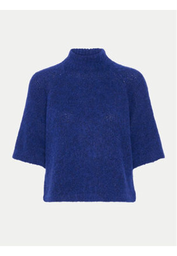 Kaffe Sweter Emilie 10509092 Niebieski Loose Fit. Kolor: niebieski. Materiał: syntetyk