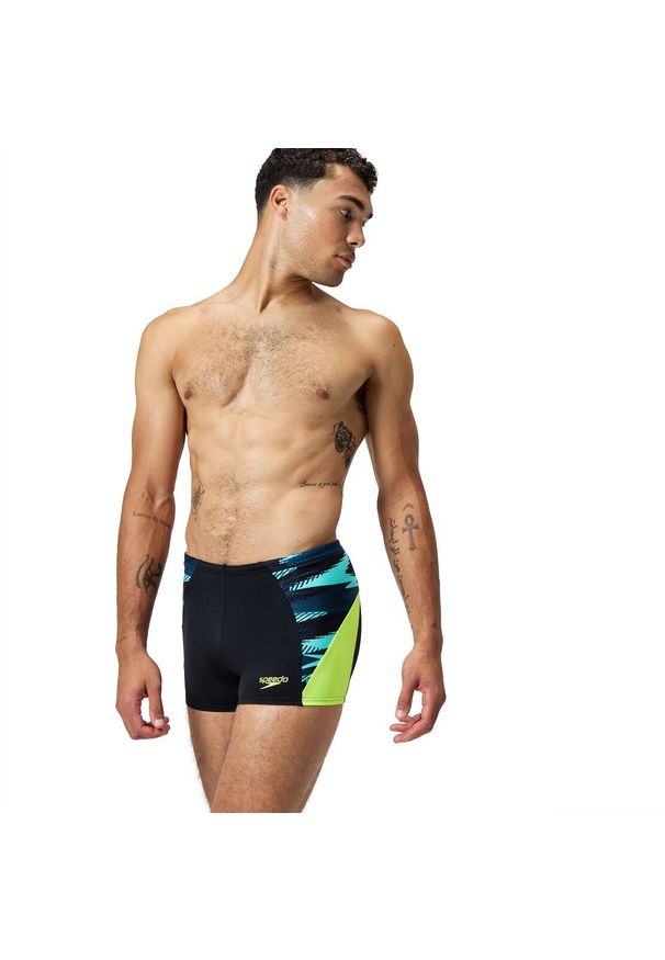 Kąpielówki męskie spodenki kąpielowe Speedo Endurance Max Splice. Kolor: czarny, wielokolorowy, zielony