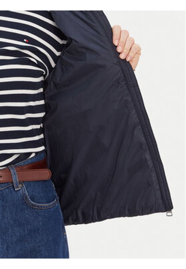 TOMMY HILFIGER - Tommy Hilfiger Bezrękawnik Global Stripe WW0WW42051 Granatowy Regular Fit. Kolor: niebieski. Materiał: syntetyk. Długość rękawa: bez rękawów