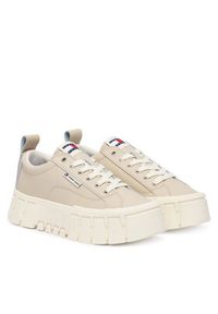 Tommy Jeans Sneakersy Tjw Vulc Flatform Leather EN0EN03008 Beżowy. Kolor: beżowy. Materiał: skóra #3
