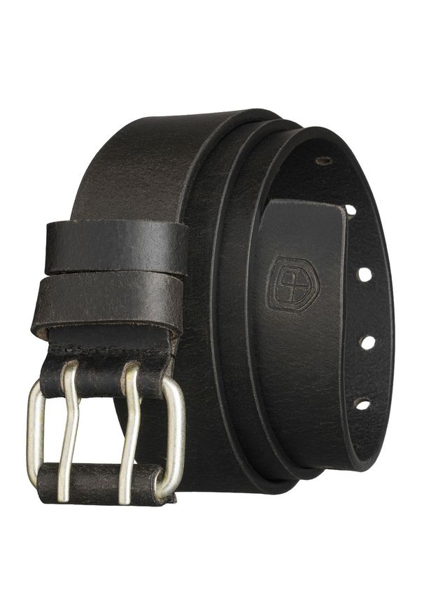 Czarny pasek męski skórzany z klasyczną, podwójną klamrą Peterson PTN LTE-39-BLACK. Kolor: czarny. Materiał: skóra. Styl: klasyczny