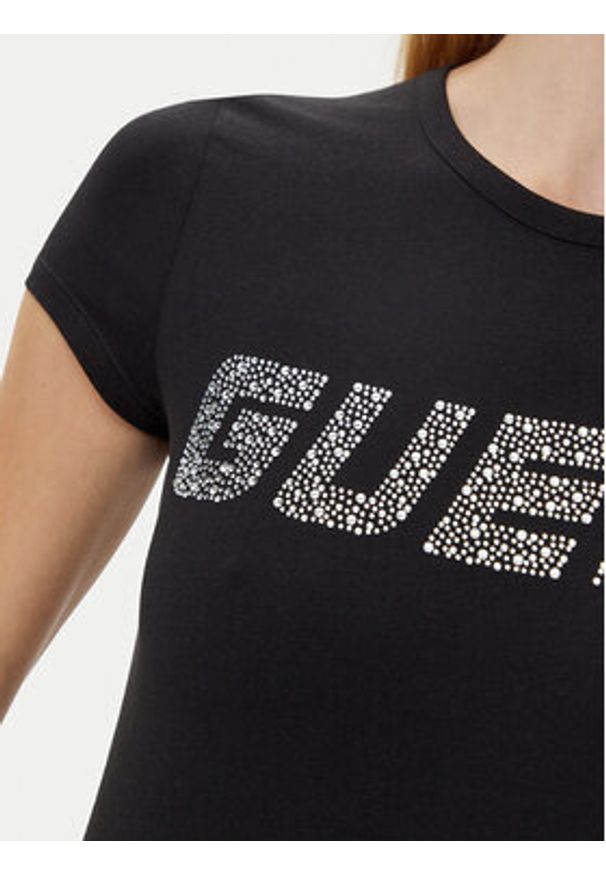 Guess T-Shirt V5GI20 J1314 Czarny Regular Fit. Kolor: czarny. Materiał: bawełna