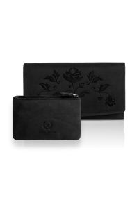 Zestaw skórzany PAOLO PERUZZI ZUP-36-BL portfel i etui czarny. Kolor: czarny. Materiał: skóra #1