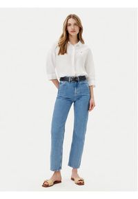 TOMMY HILFIGER - Tommy Hilfiger Koszula WW0WW46169 Biały Loose Fit. Kolor: biały. Materiał: len #3