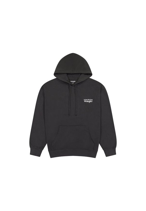 Wrangler - WRANGLER MĘSKA BLUZA HOODIE FADED BLACK 112357324 W6M9013642