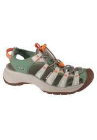 keen - Sandały Keen Astoria West Sandal 1028547 zielone. Nosek buta: otwarty. Kolor: zielony. Wzór: kolorowy. Sezon: lato