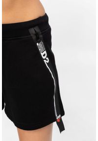 DSQUARED2 Czarne szorty damskie z zamkami, Rozmiar XS. Kolor: czarny. Materiał: bawełna #3