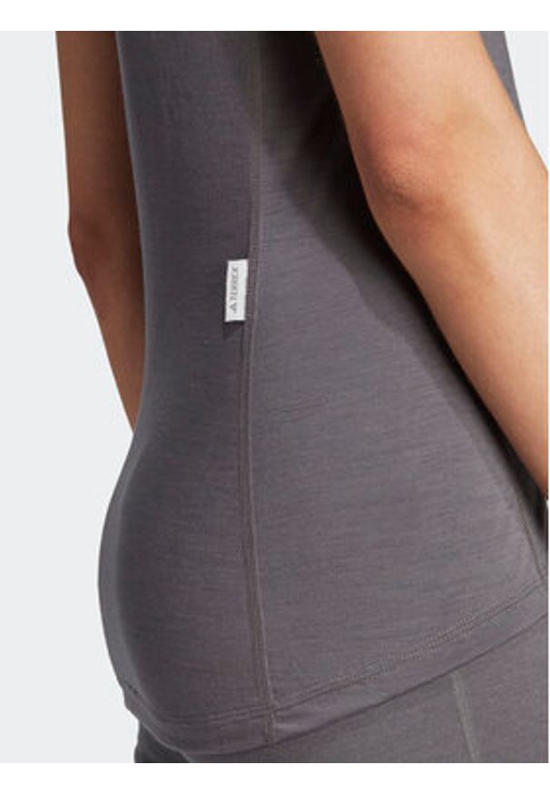 Adidas - adidas Bielizna termoaktywna górna Xperior Merino 150 HZ8550 Szary Slim Fit. Kolor: szary. Materiał: lyocell, wełna