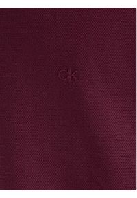 Calvin Klein Koszula Structure K10K112106 Bordowy Slim Fit. Kolor: czerwony. Materiał: bawełna #8