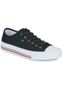 TOMMY HILFIGER - Buty do chodzenia damskie Tommy Hilfiger Low Cut Lace-Up. Kolor: czarny. Sport: turystyka piesza