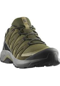 salomon - Buty trekkingowe męskie Salomon X-adventure Reckon Gtx. Kolor: zielony. Materiał: materiał, syntetyk. Szerokość cholewki: normalna